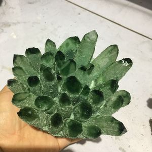 Wholesale Decorative Green Phantom Ghost Quartz <strong>Crystal</strong> <strong>Cluster</strong> Green <strong>Crystal</strong> <strong>Cluster</strong> for Sale - Product Image 2