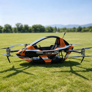 Nuevo Taxi Aéreo EVTOL de Cabina Abierta Naranja de Lujo, Fabricado en Fibra de Carbono, UAV de Ala Giratoria Ligero, Despegue Vertical, Alimentado por Batería, Individual - Product Image 5