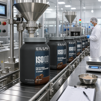 Poudre de protéines de lactosérum hydrolysée 100% isolée ISO 100, personnalisée en gros pour OEM, supplément sportif pour la gym, usage adulte, 20-29g de protéines, 1kg