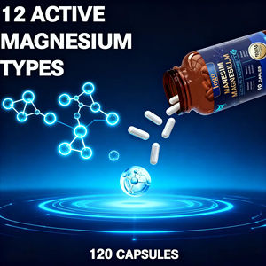 Cápsulas de Magnesio 12 en 1 con Vitaminas y Minerales, 700 mg de Magnesio, Absorción Sinergística Mejorada, Relajación Muscular - Product Image 3