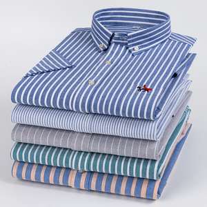Nueva Camisa <span class=keywords><strong>de</strong></span> <span class=keywords><strong>Vestir</strong></span> <span class=keywords><strong>de</strong></span> Manga Corta para Hombre Palo Youth, 100% Algodón, Bolsillo 3D, Primavera, Diseño Completo - Product Image 3