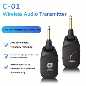 Transmisor y Receptor de Audio C01, Sistema Inalámbrico para Guitarra Recargable por USB, para Guitarra Eléctrica y <span class=keywords><strong>Bajo</strong></span> - Product Image 2