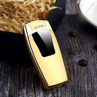 Briquet à double arc coupe-vent rechargeable USB en métal, sensible au toucher, nouveau modèle populaire, accessoires pour fumeurs, vente en gros