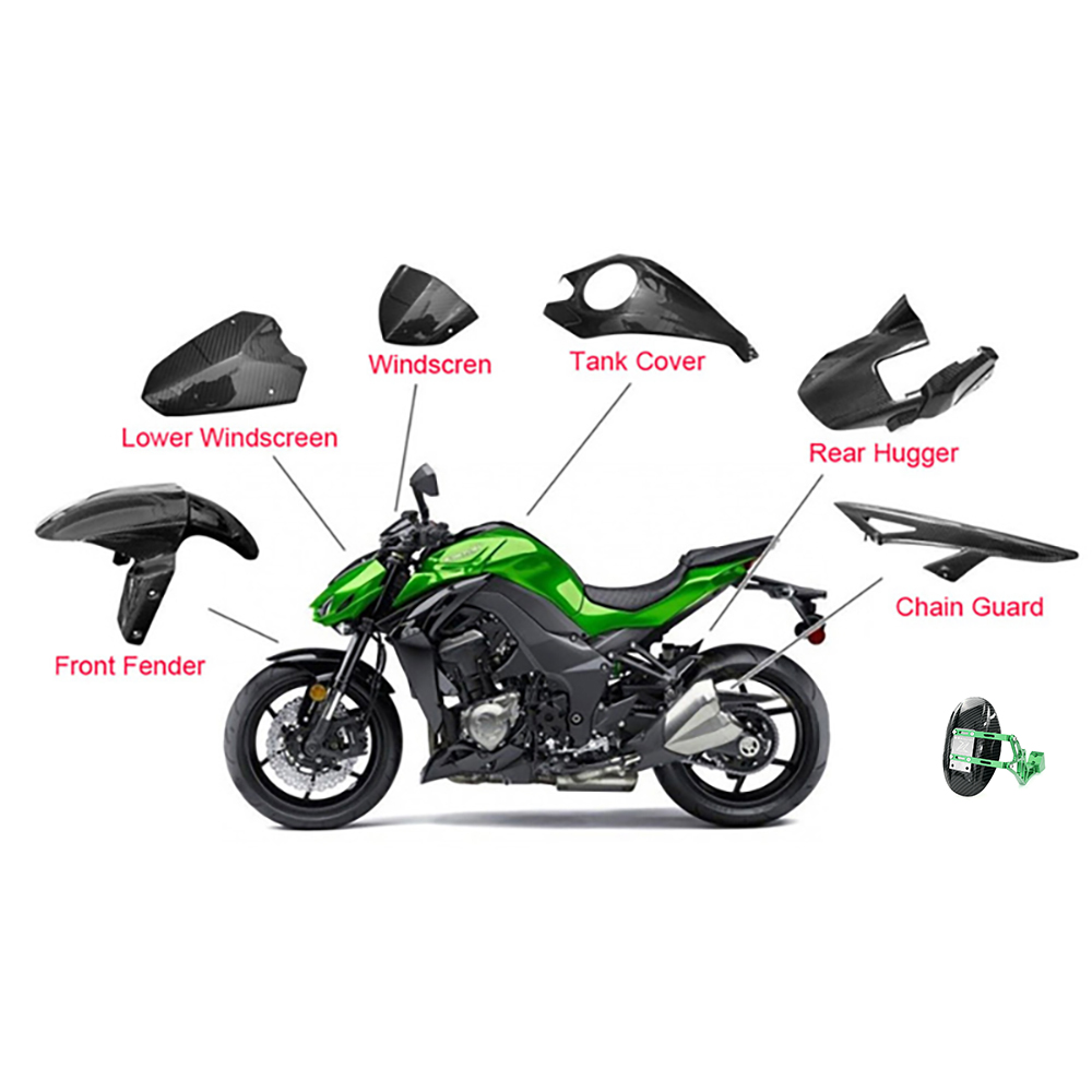 100% 3K Full Carbon Fiber Motorcycle Body Parts Fairing Kit for