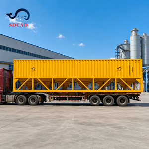Wheeled Mobile Trailer Horizontal Cement Silo <strong>Containerized</strong> Powder Silo with Air Compressor <strong>for</strong> Mining Site - Product Image 3
