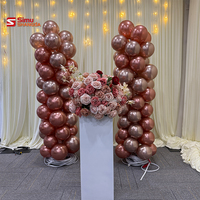 Décorations de fête de mariage, vente en gros d'usine, support de ballons en plastique, arche de ballons avec base et poteau