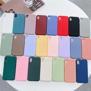 Matte Candy Color Soft TPU Phone Case For IPhone 15 14 13 12 11 Pro Max Multi-color Soft Back Cover Mobile Shell