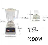 Appareil ménager 2 en 1, mixeur électrique portable de beauté de 1,5 L avec gobelet broyeur