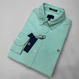 <span class=keywords><strong>Chemise</strong></span> <span class=keywords><strong>Homme</strong></span> H849 Printemps/Automne Business-Casual Unie en Tissu Oxford avec Perles, en Coton, pour Adulte, à Manches Longues - Product Image 4