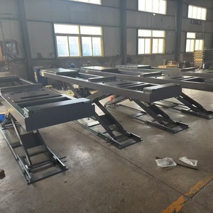 Plateforme élévatrice à ciseaux ultra-mince à double niveau homologuée CE de 4500 kg pour le levage de gros véhicules dans les centres de réparation automobile professionnels - Product Image 4