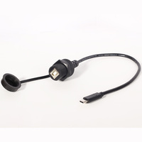 Câble d'extension USB C mâle vers USB Type B femelle étanche avec panneau de protection, câble de données pour imprimante avec port USB-B