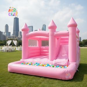 Casa <span class=keywords><strong>de</strong></span> rebote inflable rosa <span class=keywords><strong>de</strong></span> 13 pies, castillo hinchable decorativo para cumpleaños, boda, banquete, fotografía y alquiler <span class=keywords><strong>de</strong></span> negocios - Product Image 1