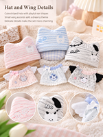Adorable tenue de poupée en coton de 10 cm, ensemble de vêtements de poupée sur le thème de l'ange et du diable avec chapeau et détails d'ailes