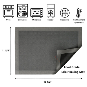 Factory Lowest Prices Grey Non-Stick Perforated <b>Baking</b> Mats Reusable Oven Liners for Making Bread Pizza Pastry Cookie - Product Image 3