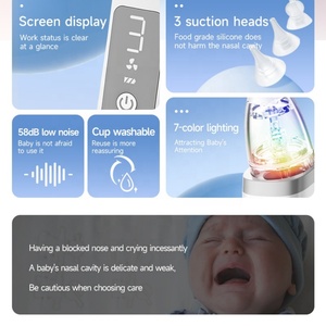 Aspirateur nasal pour bébé avec logo personnalisé, nettoyeur de nez pour enfants, aspirateur nasal électrique en silicone musical - Product Image 5