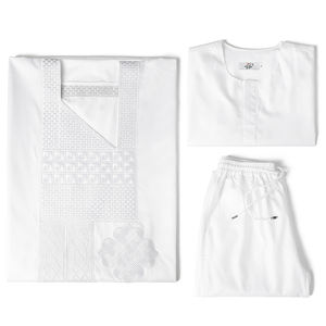 Ensemble chemise et <span class=keywords><strong>pantalon</strong></span> à manches longues, tenue Dashiki Ankara mode musulmane, aïd Mubarak, Agbada africain pour hommes, costume <span class=keywords><strong>Boubou</strong></span>, 2022 - Product Image 5