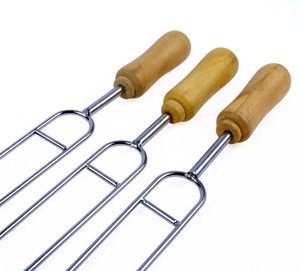 Outdoor Picnic BBQ Barbecue Skewers Roast Stick Stainless Steel Needle/U Shaped Barbecue Stick/<strong>kabob</strong> <strong>Maker</strong> - Product Image 2