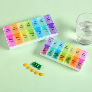 Populkar Plastic Pillendoos Wekelijkse Opslaghouders Pil 7 Dagen Container Case Organizer Gezondheidszorg Pillendoos