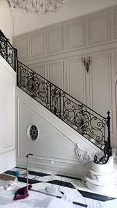 יוקרה פנימית מדרגות מדרגות בית יוקרה ברזל יצוק מעקה ברזל מדרגות עיצובים - Product Image 4