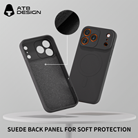 Coque de téléphone magnétique en silicone de luxe ATB pour iPhone 17 Pro Max, coque de téléphone portable en silicone pour iPhone 16 15 14 13 12