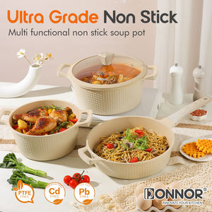 Serie Donnor Meli Ultra antiaderente Set 15 pezzi pentole 20/24/28/32cm casseruola 28cm bassa per tutte le stufe per uso domestico - Product Image 2