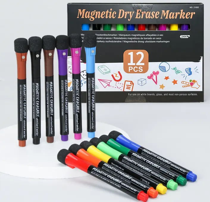 Hochwertiger magnetischer Whiteboard-Marker-Stift mit Löschknopf