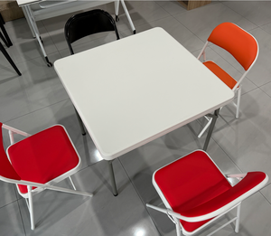 Tavolo pieghevole <span class=keywords><strong>in</strong></span> <span class=keywords><strong>plastica</strong></span> quadrata di alta qualità da esterno per feste matrimoni prato eventi pieghevole <span class=keywords><strong>in</strong></span> <span class=keywords><strong>plastica</strong></span> sedie mobili da ristorante - Product Image 5