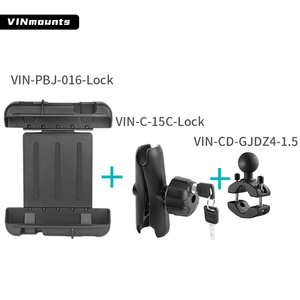 Anti-theft 10 Inch <b>Tablet</b> Mount <b>for</b> Zebra and Lenovo <b>Tablets</b> with Medium Double Socket Arm Ball Head Lock - Product Image 3