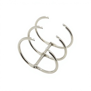 YIWANG Métal Argent 2.5x30x40MM 3 Anneaux Libre Feuille Binder Clips Anneau - Product Image 1
