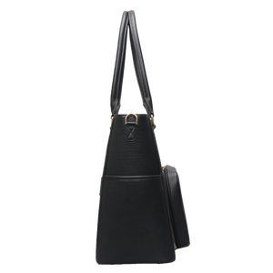 Sac de travail pour <span class=keywords><strong>femme</strong></span> en <span class=keywords><strong>cuir</strong></span> PU grainé avec logo personnalisé classique, grand sac pour ordinateur portable, bonne quincaillerie, sac pour <span class=keywords><strong>femme</strong></span> - Product Image 4