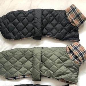 Jaket Anjing Greyhound Berbahan Fleece <span class=keywords><strong>Tartan</strong></span> Berkerah Tinggi Berlapis Tahan Air Mantel Anjing Berlapis - Product Image 5