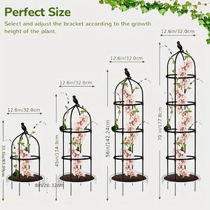 花园方尖碑户外攀爬植物格子架，高塔为西红柿，玫瑰，鲜花，葡萄，豌豆，黄瓜格子架 - Product Image 3