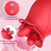Vibrateurs TMM Rose, jouets pour adultes, 2 vibrateurs linguaux, jouet sexuel, stimulateur féminin pour clitoris, mamelons, plaisir préliminaire pour couples
