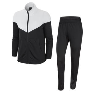 Custom Wholesale High Quality Cotton Polyester <b>Retro</b> Color Block Full Zip Hooded Mens Sportswear <b>Tracksuit</b> Set - Product Image 2