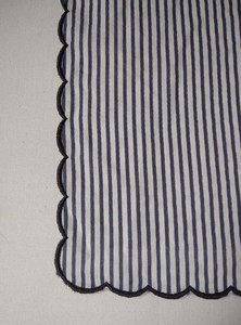 Hermosa raya negra Bloque de mano Patrón de impresión Servilletas de tela de algodón Eventos DE BODA Fiestas en casa Decoración de Navidad Ajustes de mesa - Product Image 4