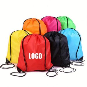 Customized Factory Cheap Polyester Shopping <b>Bag</b> Draw <b>String</b> Custom Logo Sports Gym <b>Bag</b> Bundle Pouch Promotional Drawstring <b>Bag</b> - Product Image 1