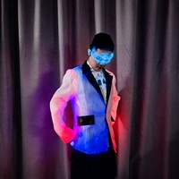 Veste de smoking lumineuse à fibres optiques LED - Nouveautés pour la remise des diplômes, Pâques, Halloween, anniversaire, Saint-Valentin, Diwali, Noël