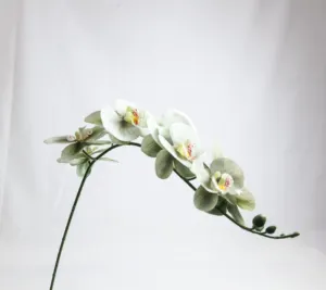 Flores artificiales Phalaenopsis, flores artificiales, orquídeas decorativas, decoraciones de bodas navideñas, flores