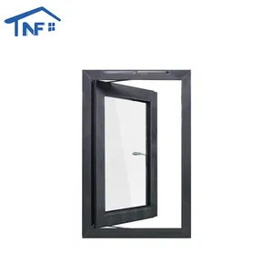 Open Outside Large French Swing windows Crank Type Casement Window with Mosquito Net triple glazed casement window