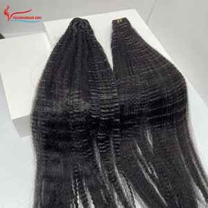 Extensions de cheveux humains tendance vietnamiennes Yaki (Kinky) lisses à double trame - Product Image 1