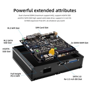 คอมพิวเตอร์ขนาดเล็กอุตสาหกรรมแรม DDR4 Win 11 BIOS หน่วยประมวลผล Intel Core I5/i7 6 COM ไม่มีพัดลมคอมพิวเตอร์ฝังตัวพร้อมสถานะสต็อก - Product Image 5