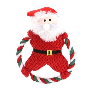 Özel özel etiket evcil hayvan ürünleri interaktif küçük çevre dostu Elk halat büyük peluş Chew Squeaky noel köpek oyuncak - Product Image 5