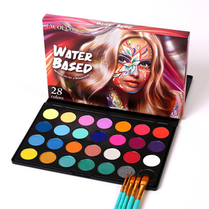 2色水彩絵の具パレット、磁気式詰め替え可能パレット、コスチューム用ボディペイント、フェイスペイントセット - Product Image 3