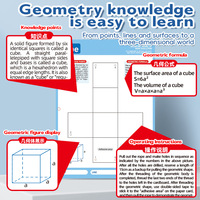 Cuaderno de Geometría 3D Estilo Inglés, Libro Sensorial Educativo Transfronterizo para Estudiantes, Juguete de Ciencia e Ingeniería, Memory Cat, 24 Modelos