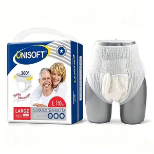 Vente en gros OEM à bas prix en vrac UNISOFT Couches jetables pour adultes, taille S, pour personnes âgées, avec SAP japonais, unisexe, imprimées, ultra-épaisses - Product Image 1