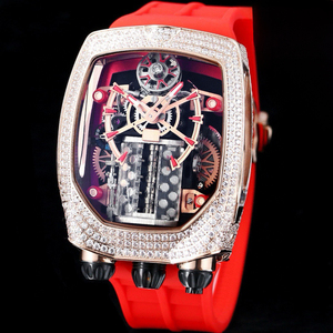 Montre mécanique tourbillon en moissanite innovante 2026, bracelet ergonomique en caoutchouc, le choix privilégié pour les montres des hommes d'affaires - Product Image 1