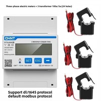Compteur d'électricité de type piste triphasé de 380 volts, utilisant la méthode de communication RS485