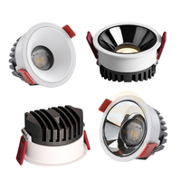 Spot LED encastré intelligent Tuya WIFI Zigbee à intensité variable CCT, sans cadre, anti-éblouissement, COB LED