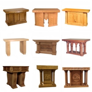 Mesa de Altar Católica de Madera Clara para Iglesia, Proyecto de Interior Sagrado, Seminarios y Escuelas Teológicas - Product Image 5