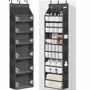 Organisateur suspendu grande capacité pour porte avec étagères et poches renforcées pour chambre et salle de bain, idéal pour le rangement d'outils - Product Image 3